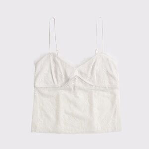 Abercrombie White Lace Babydoll Camisole